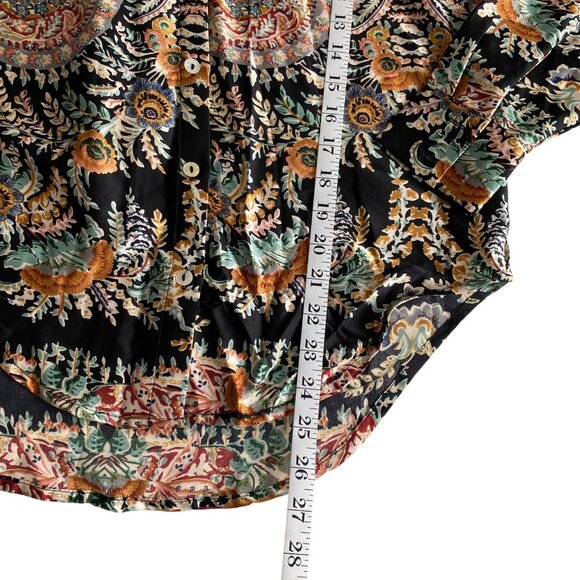 Böhme Auden Paisley Shirt Size XS NWT Mother of Pearl Button Up & Sleeves - Picture 10 of 12